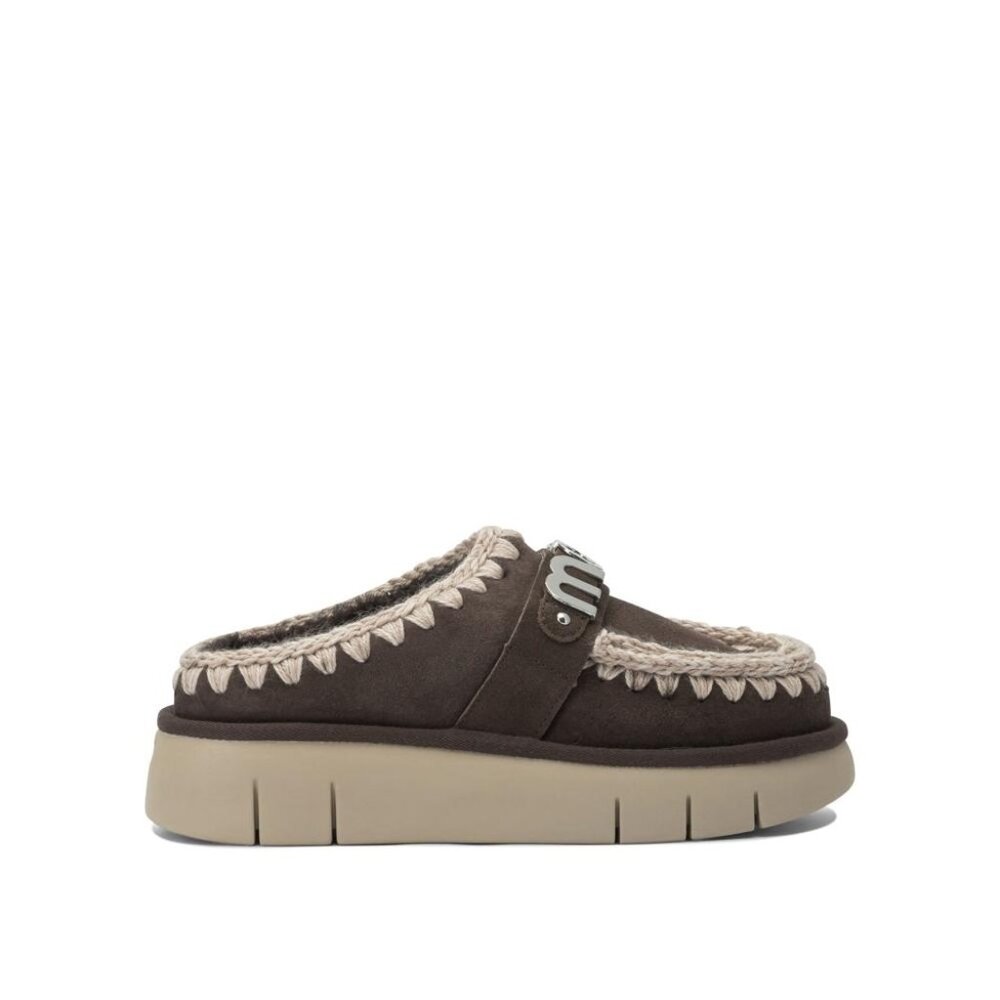 Mou Bounce Clog Metal Logo Slippers IT 38 Women